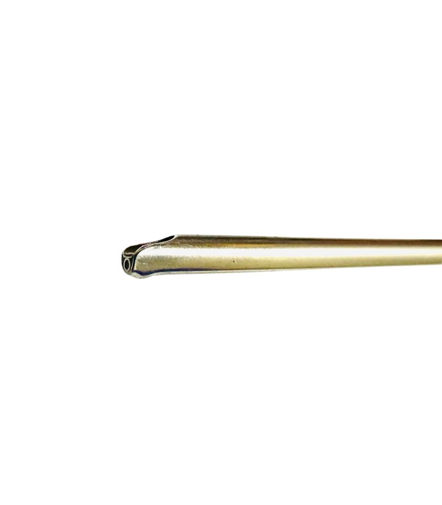 Full-length 43cm ureteroscope showcasing its ergonomic and durable design.